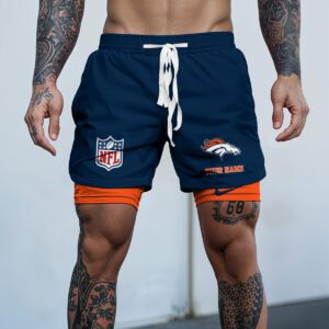 Denver Broncos NFL Personalized Double Layer Shorts WDS1104