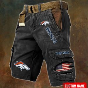 Denver Broncos NFL Vintage Pocket Print Cargo Shorts V2 MCS1207