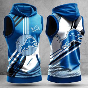 Detroit Lions Men Workout Hoodie Tank Tops WHT1572