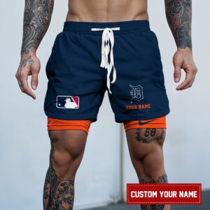 Detroit Tiger MLB Personalized Double Layer Shorts WDS1134