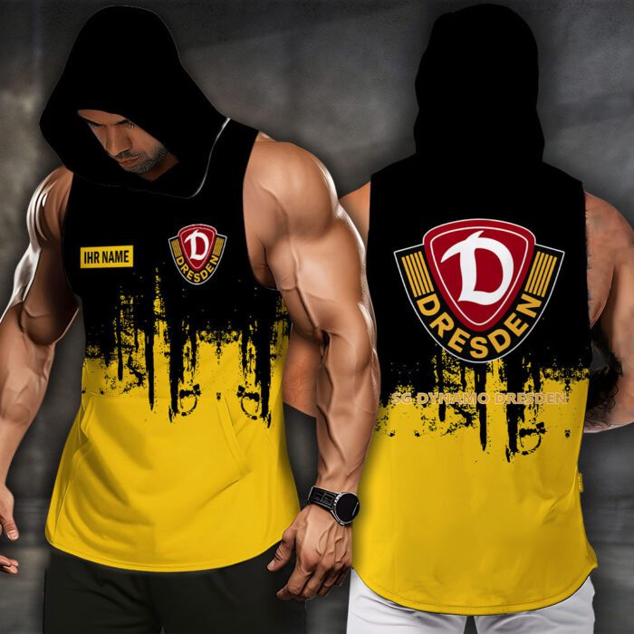 Dynamo Dresden Men Workout Hoodie Tank Tops WHT1341