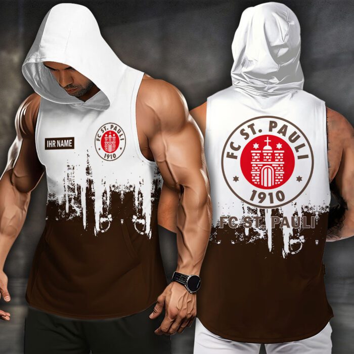 FC St. Pauli Men Workout Hoodie Tank Tops WHT1331