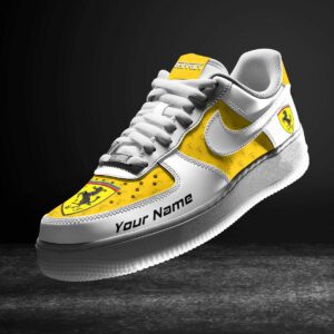 Ferrari Yellow Air Force 1 Sneakers AF1 Limited Shoes For Cars Fan LAF2194