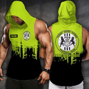 Forest Green Men Workout Hoodie Tank Tops WHT1530