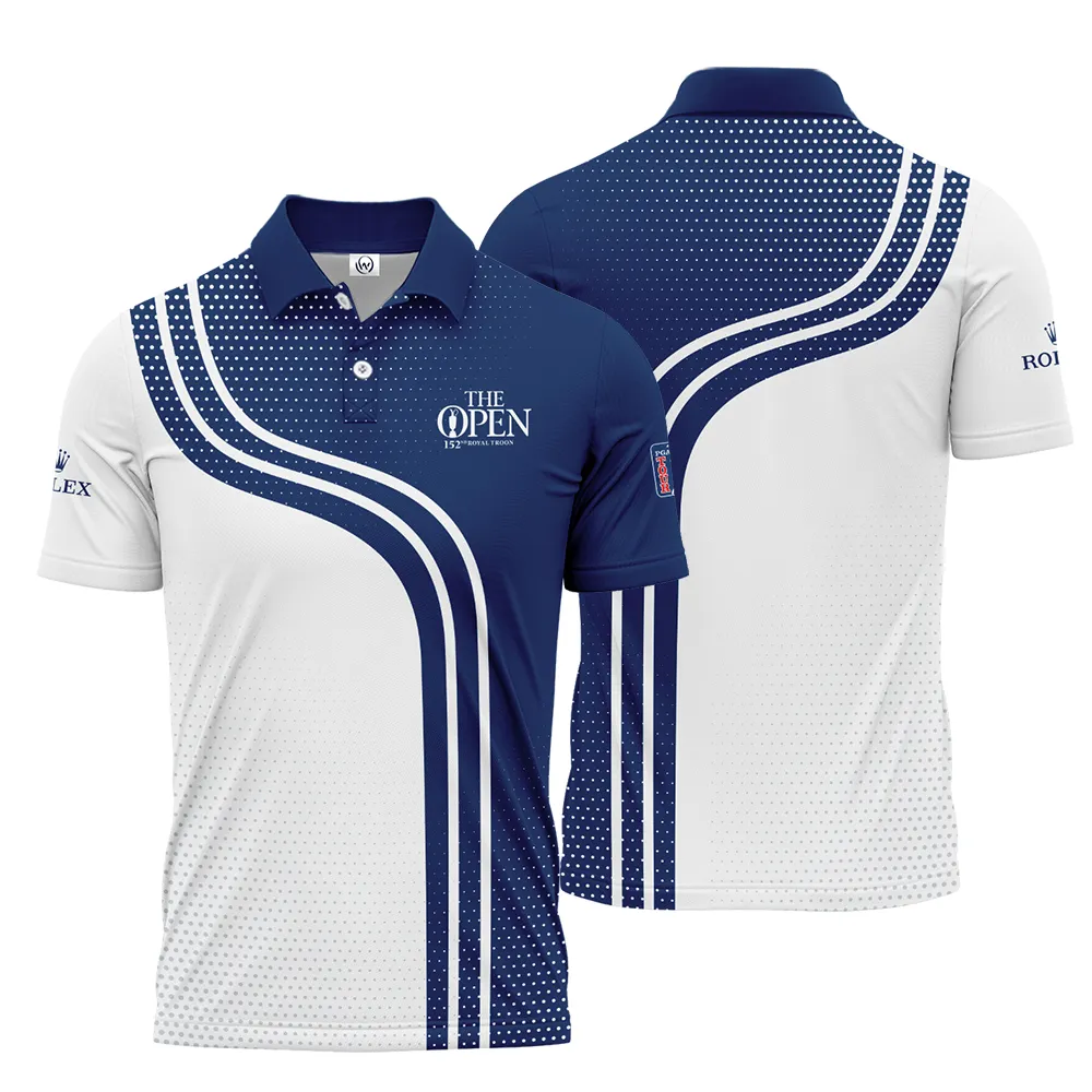 Golf Blue Mix White Sport 152nd Open Championship Pinehurst Rolex Polo Shirt PLK1169