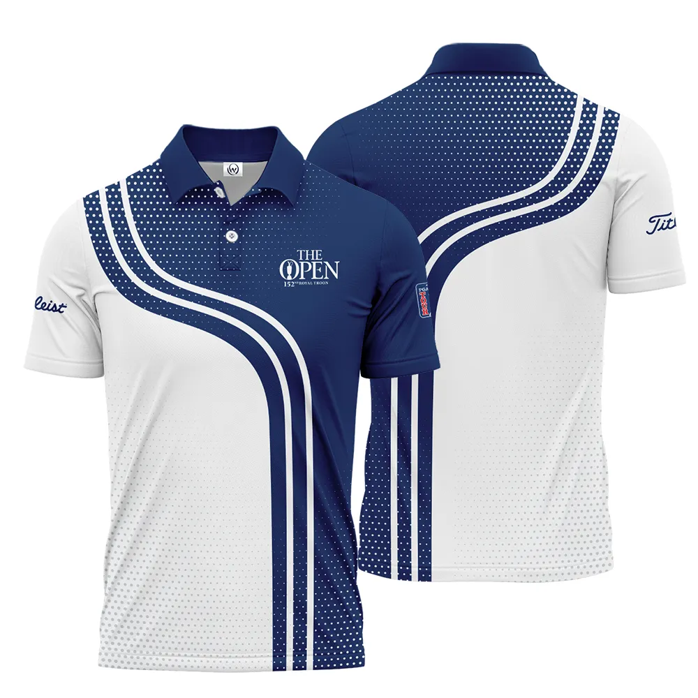 Golf Blue Mix White Sport 152nd Open Championship Pinehurst Titleist Polo Shirt PLK1168