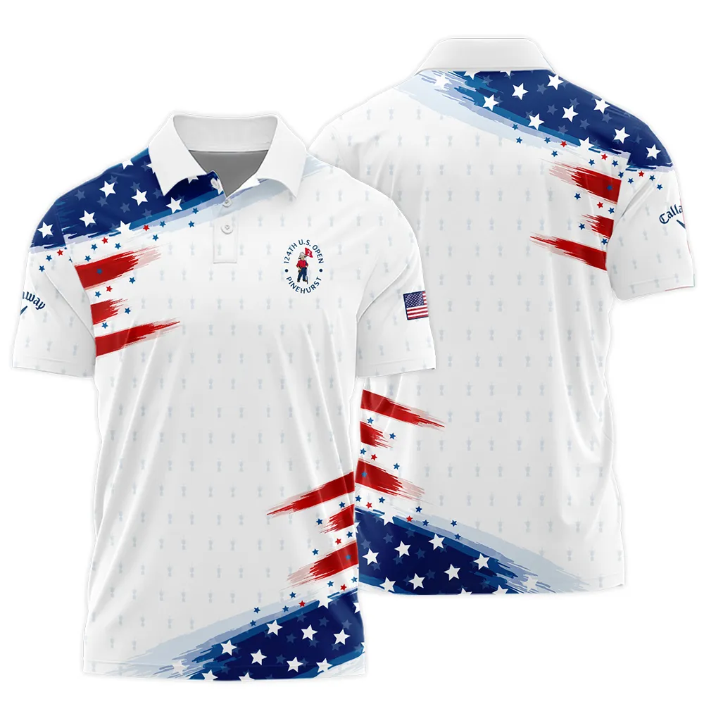 Golf Flag American Loves 124th U.S. Open Pinehurst Callaway Polo Shirt Style Classic PLK1452