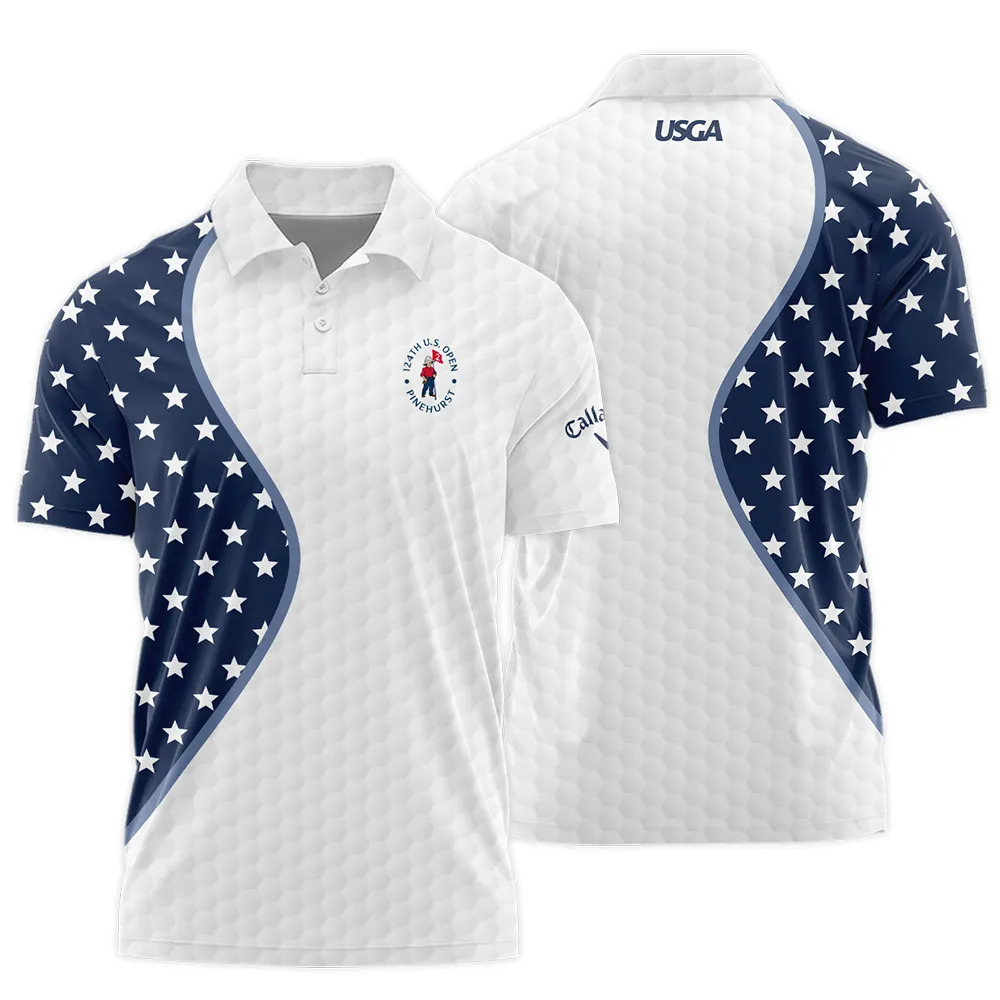 Golf Pattern Light Blue Cup 124th U.S. Open Pinehurst Callaway Polo Shirt Style Classic PLK1432