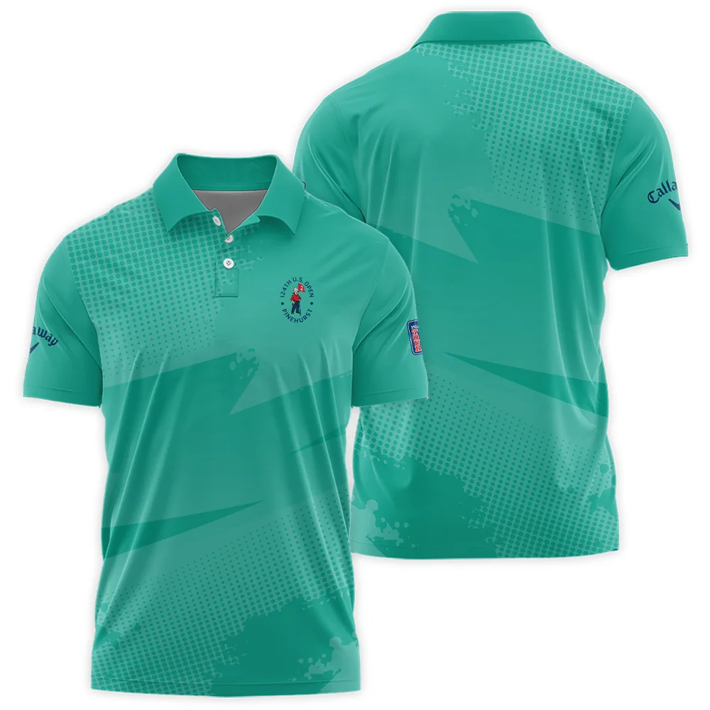 Golf Sport Pattern Green Mix Color 124th U.S. Open Pinehurst Callaway Polo Shirt Style Classic PLK1343