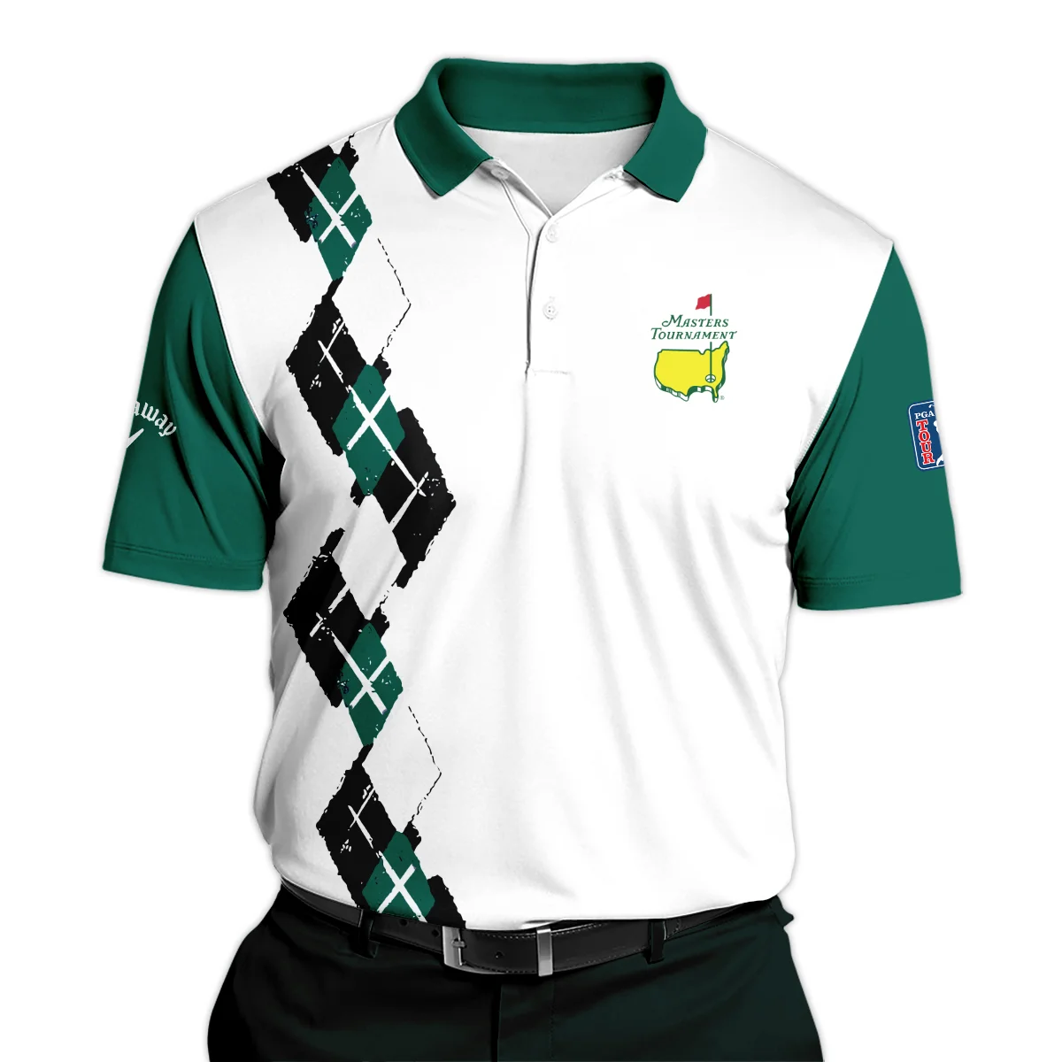 Golf Sport Pattern Green Mix Masters Tournament Callaway Polo Shirt Style Classic PLK1382