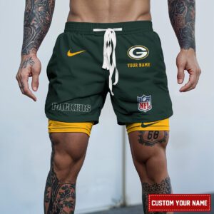 Green Bay Packers NFL Personalized Double Layer Shorts For Fans WDS1074