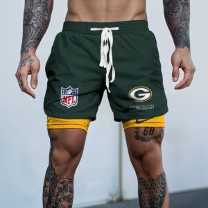 Green Bay Packers NFL Personalized Double Layer Shorts WDS1112