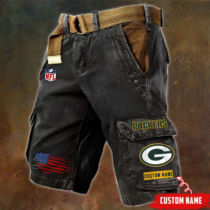 Green Bay Packers NFL Personalized Pocket Print Cargo Shorts V2 Perfect Gift For Fans MCS1112