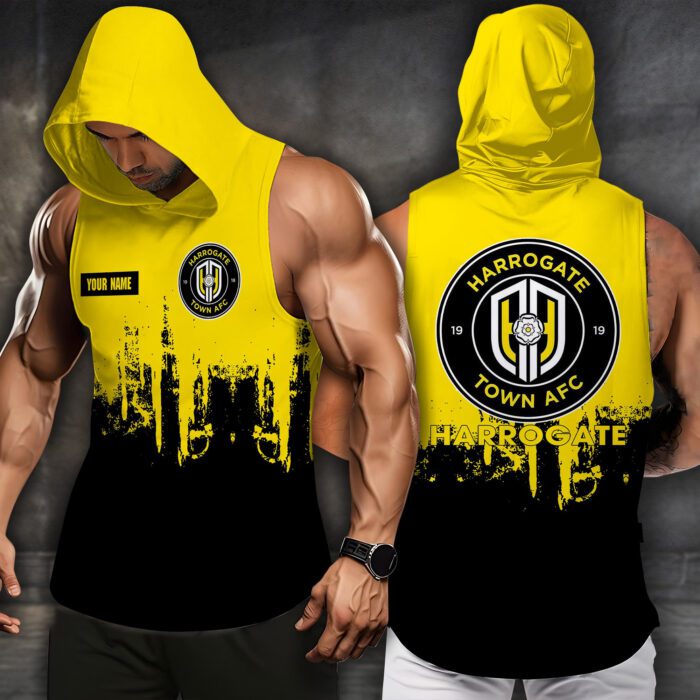 Harrogate Town AFC Men Workout Hoodie Tank Tops WHT1526