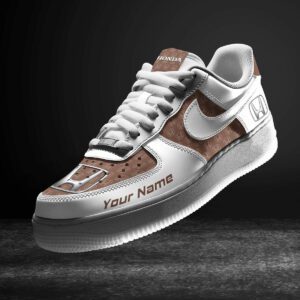 Honda Brown Air Force 1 Sneakers AF1 Limited Shoes For Cars Fan LAF2206