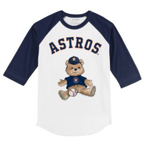 Houston Astros Boy Teddy 3/4 Navy Blue Sleeve Raglan Shirt