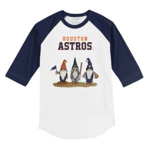 Houston Astros Gnomes 3/4 Navy Blue Sleeve Raglan Shirt