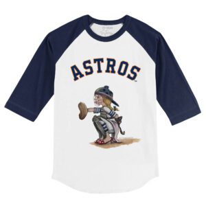 Houston Astros Kate the Catcher 3/4 Navy Blue Sleeve Raglan Shirt
