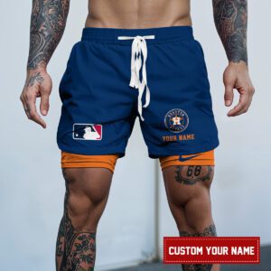 Houston Astros MLB Personalized Double Layer Shorts WDS1139