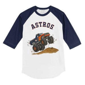 Houston Astros Monster Truck 3/4 Navy Blue Sleeve Raglan Shirt