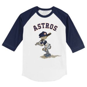 Houston Astros Slugger 3/4 Navy Blue Sleeve Raglan Shirt