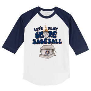 Houston Astros S'mores 3/4 Navy Blue Sleeve Raglan Shirt