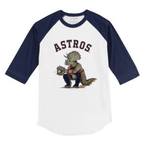 Houston Astros Triceratops 3/4 Navy Blue Sleeve Raglan Shirt