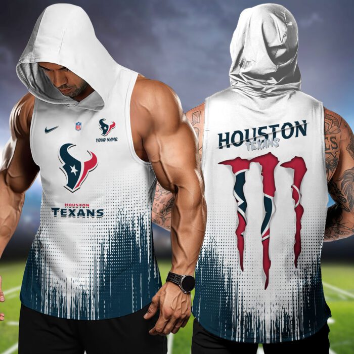 Houston Texans NFL Hoodie Tank Top Workout Outfit WHT1170