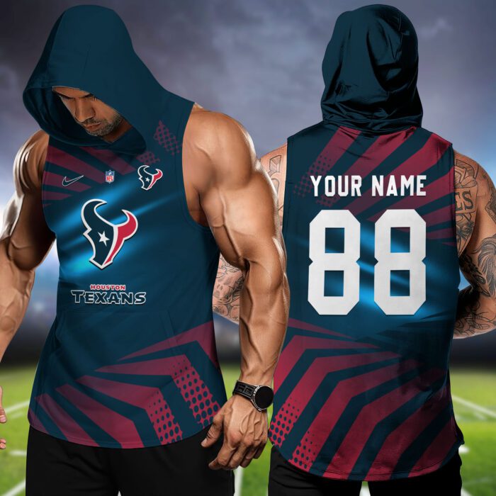 Houston Texans NFL Hoodie Tank Top Workout Outfit WHT1203