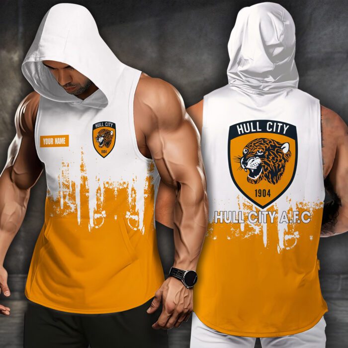 Hull City Men Workout Hoodie Tank Tops WHT1503