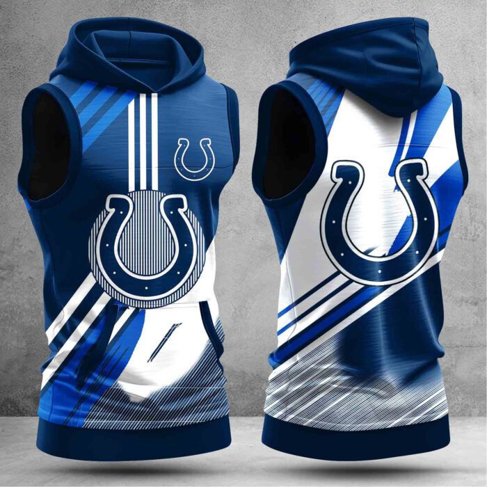 Indianapolis Colts Men Workout Hoodie Tank Tops WHT1560