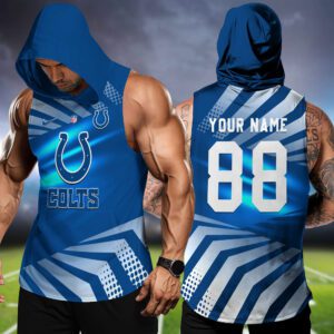 Indianapolis Colts NFL Hoodie Tank Top Workout Outfit WHT1208