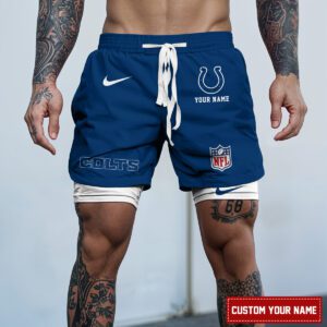 Indianapolis Colts NFL Personalized Double Layer Shorts For Fans WDS1076