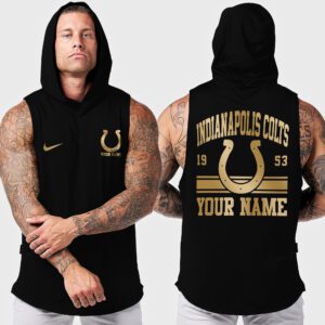 Indianapolis Colts NFL Personalized Men Workout Hoodie Tank Tops WHT1298