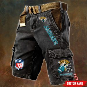 Jacksonville Jaguars NFL Football Custom Name Pocket Print Cargo Shorts V2 Perfect Gift For Fans MCS1242