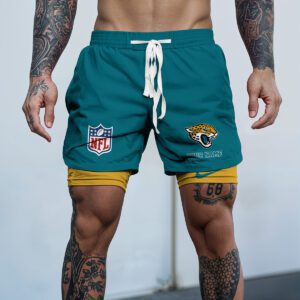 Jacksonville Jaguars NFL Personalized Double Layer Shorts WDS1110