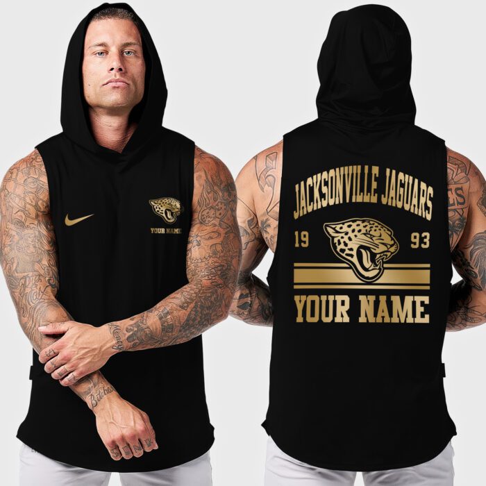 Jacksonville Jaguars NFL Personalized Men Workout Hoodie Tank Tops WHT1301