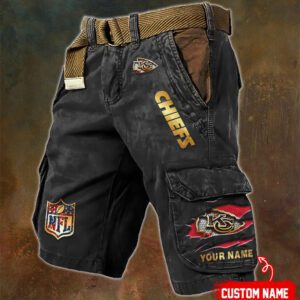 Kansas City Chiefs NFL New Personalized Golden Pocket Print Cargo Shorts V2 MCS1180