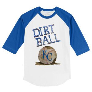Kansas City Royals Dirt Ball 3/4 Royal Blue Sleeve Raglan Shirt
