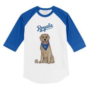 Kansas City Royals Golden Retriever 3/4 Royal Blue Sleeve Raglan Shirt