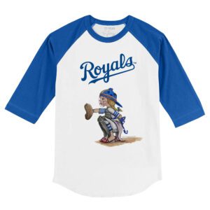 Kansas City Royals Kate the Catcher 3/4 Royal Blue Sleeve Raglan Shirt