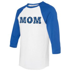 Kansas City Royals Mom 3/4 Royal Blue Sleeve Raglan Shirt