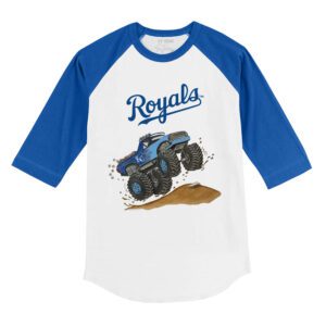 Kansas City Royals Monster Truck 3/4 Royal Blue Sleeve Raglan Shirt