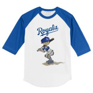 Kansas City Royals Slugger 3/4 Royal Blue Sleeve Raglan Shirt