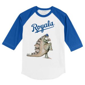 Kansas City Royals Stega 3/4 Royal Blue Sleeve Raglan Shirt