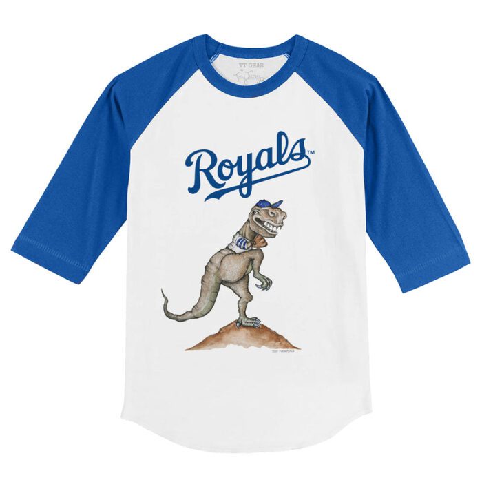 Kansas City Royals TT Rex 3/4 Royal Blue Sleeve Raglan Shirt
