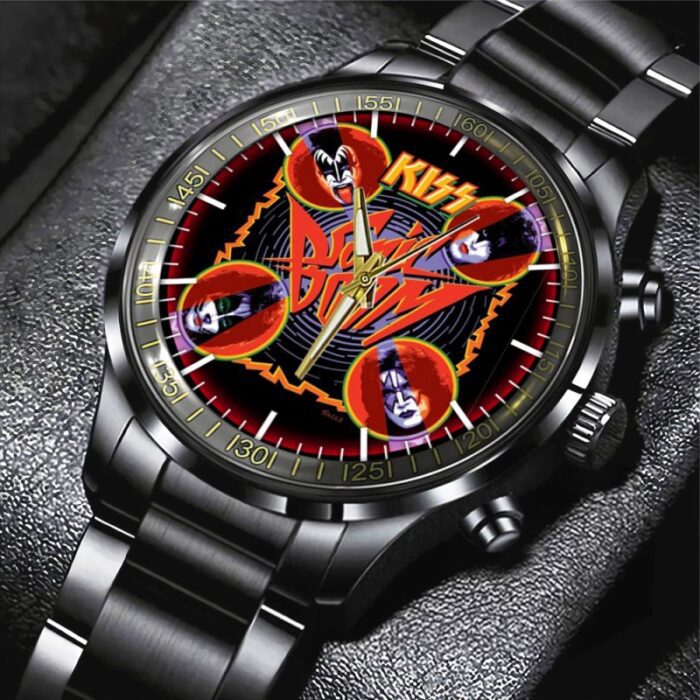 Kiss Band Black Stainless Steel Watch GUD1300