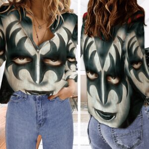 Kiss Band Women Casual Shirt 3D Linen Shirt GWS1165