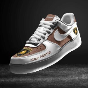 Lamborghini Brown Air Force 1 Sneakers AF1 Limited Shoes For Cars Fan LAF2226