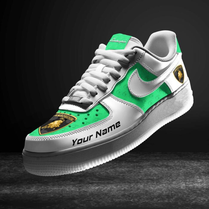 Lamborghini Light Green Air Force 1 Sneakers AF1 Limited Shoes For Cars Fan LAF2222